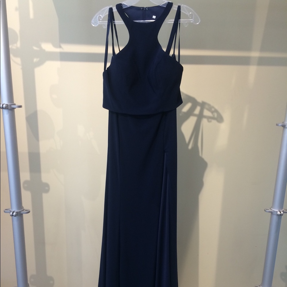 New! Navy blue, 2-piece, floor length dress